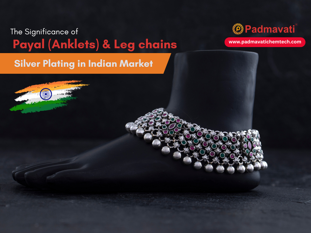 payal legchain in silver plating india padmavati
