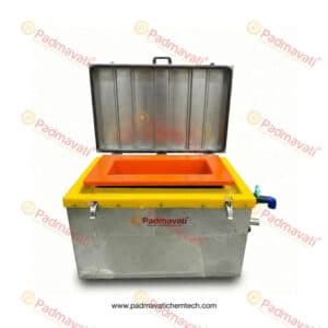 Heavy-duty box type vibrator machine used for smooth and efficient polishing of large metal parts